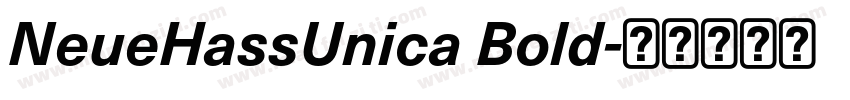 NeueHassUnica Bold字体转换